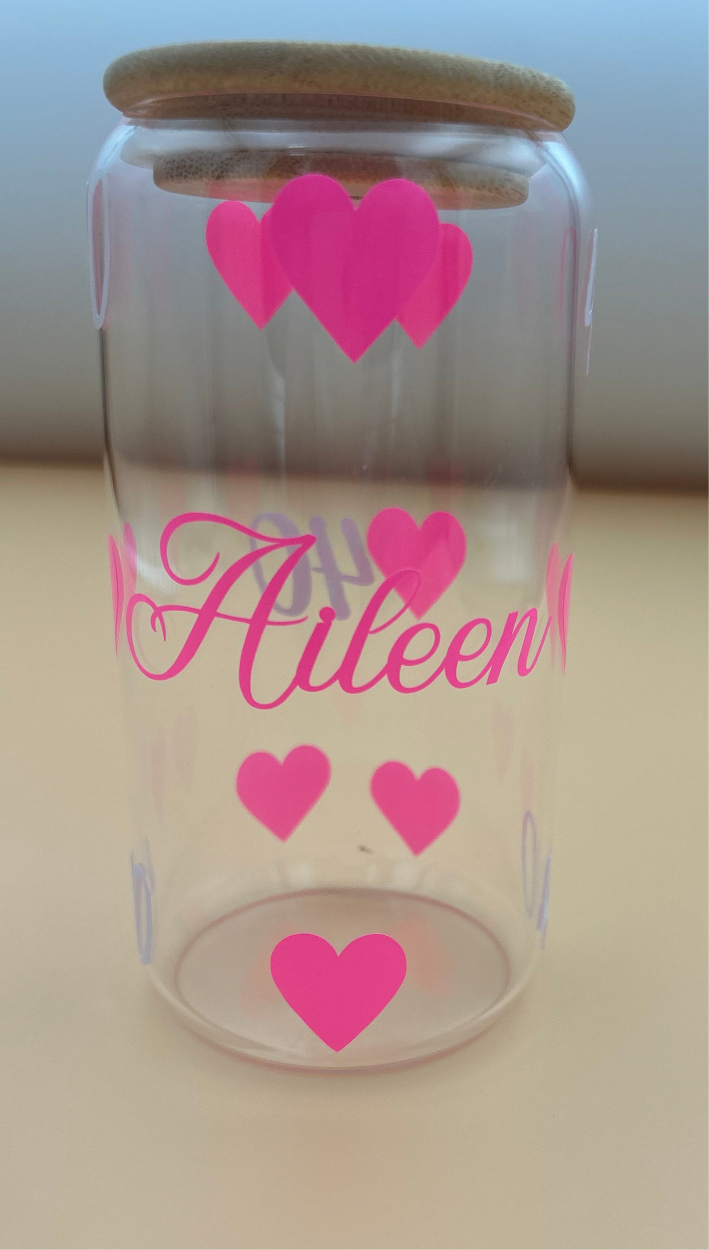 Personalised Birthday Tumbler with Glass Straw – Custom Name, Age & Colour